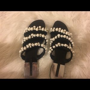 Zara Pearl Slides